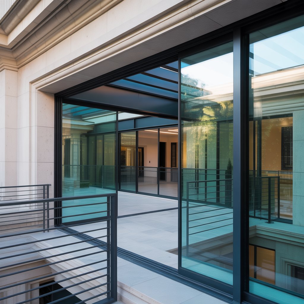 Lift and slide window open to terrace