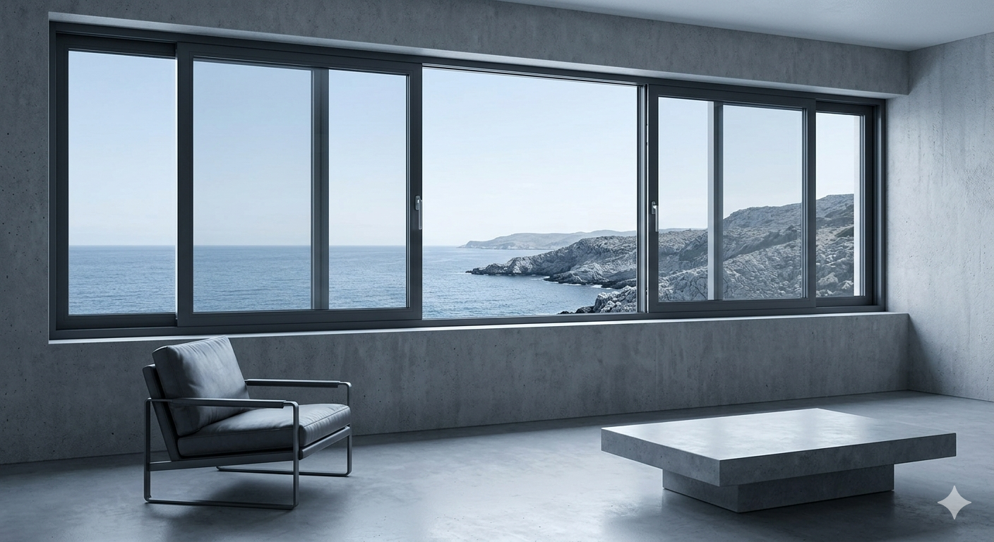 Aluminum corner sliding system
